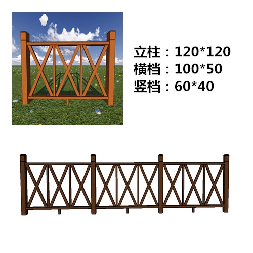 天津塑木围栏厂家直销-塑木护栏材料尺寸组合